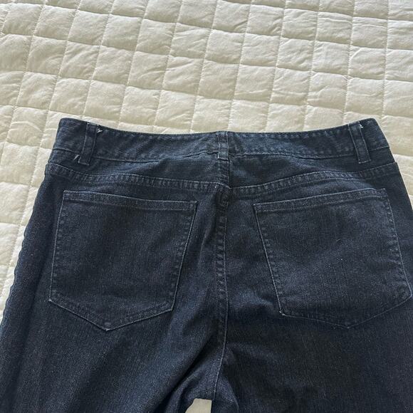 Vintage 90s TALBOTS Jeans Womens Cropped Dark Wash Mid Rise Stretch | 10 - Picture 4 of 13